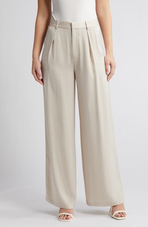 Jennie High Waist Wide Leg Satin Pants