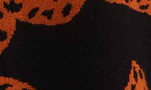 Farm Rio Leopard Hearts Knit Cardigan Leopard Hearts Black In Gold