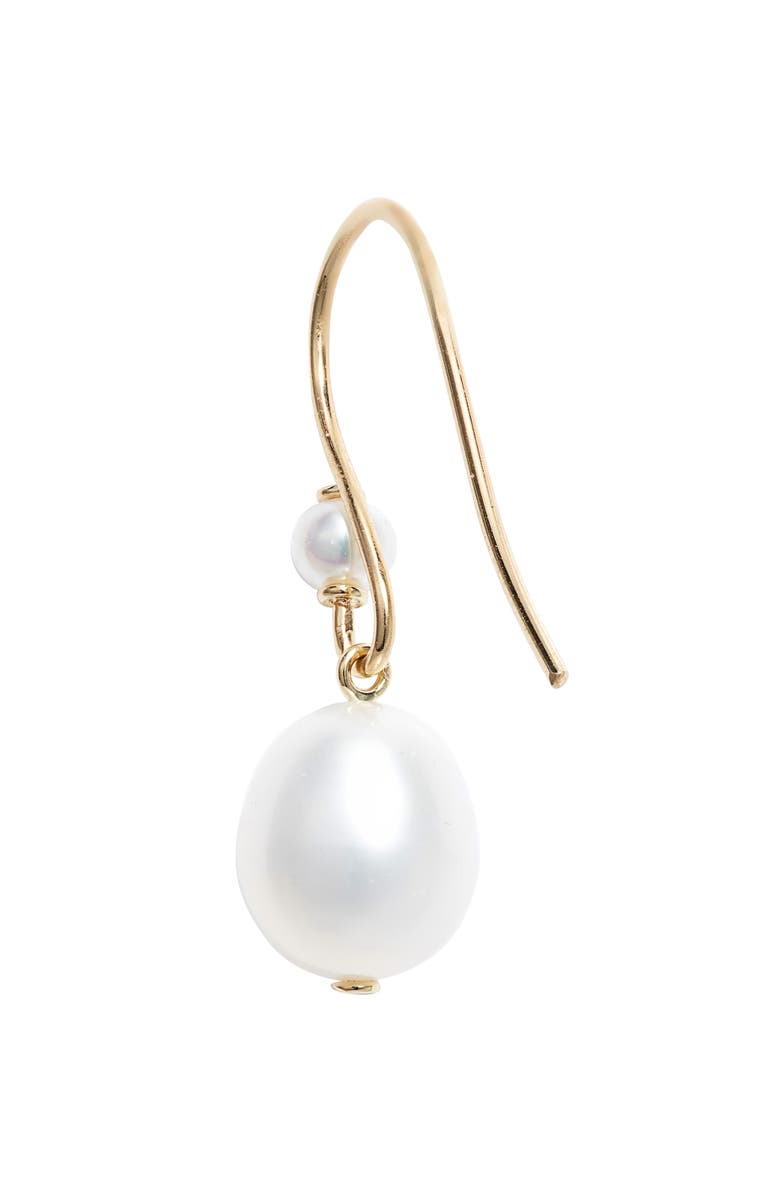 Poppy Finch Oval Cultured Pearl Drop Earrings, Alternate, color,