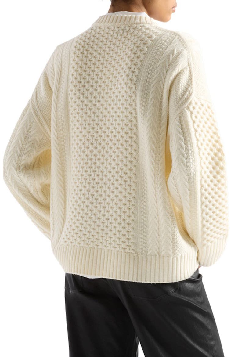 Fisherman Wool Sweater, Alternate, color, WOOL ECRU