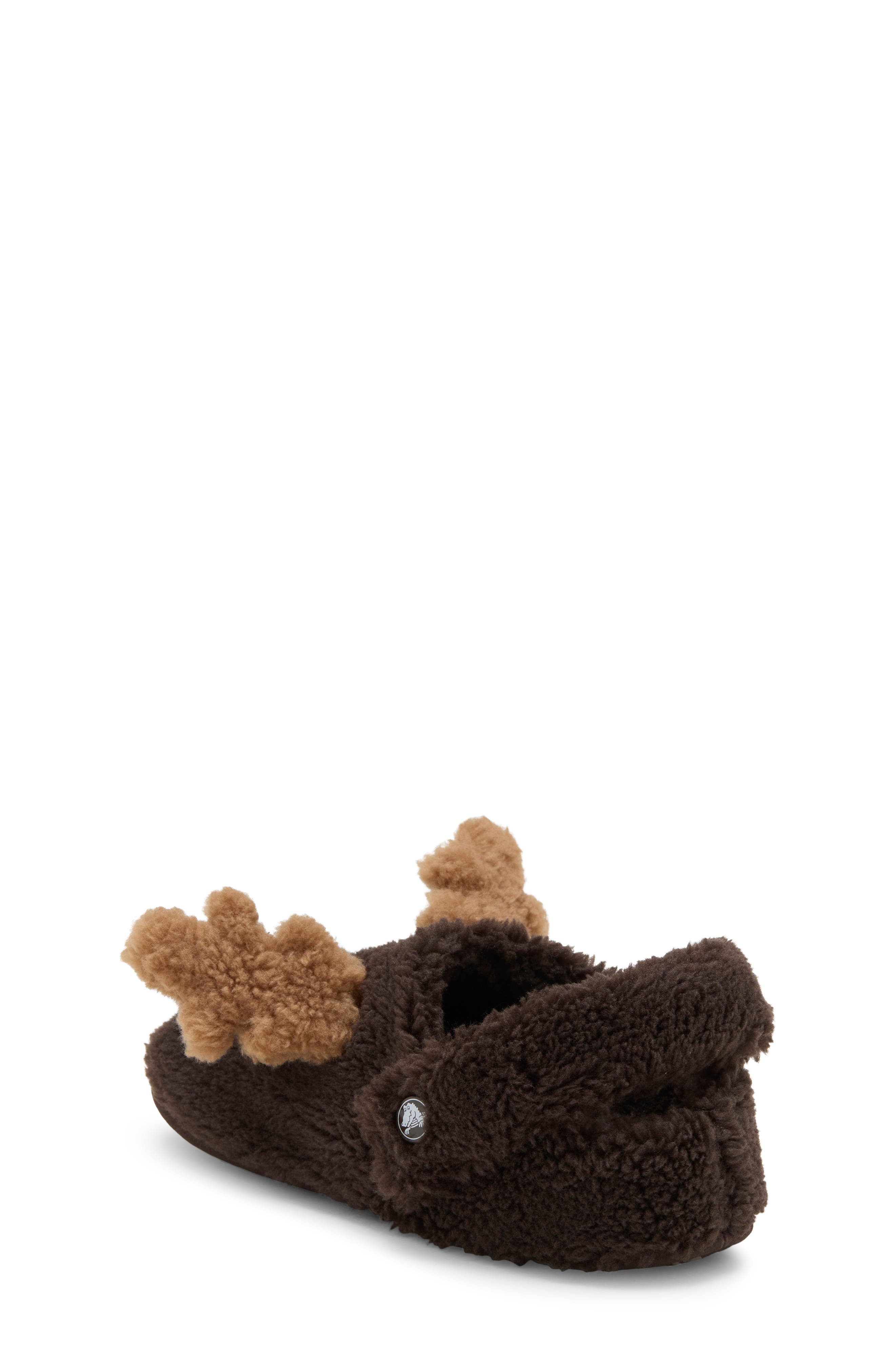 Kids' Classic Cozzzy Reindeer Slipper, Alternate, color, ESPRESSO