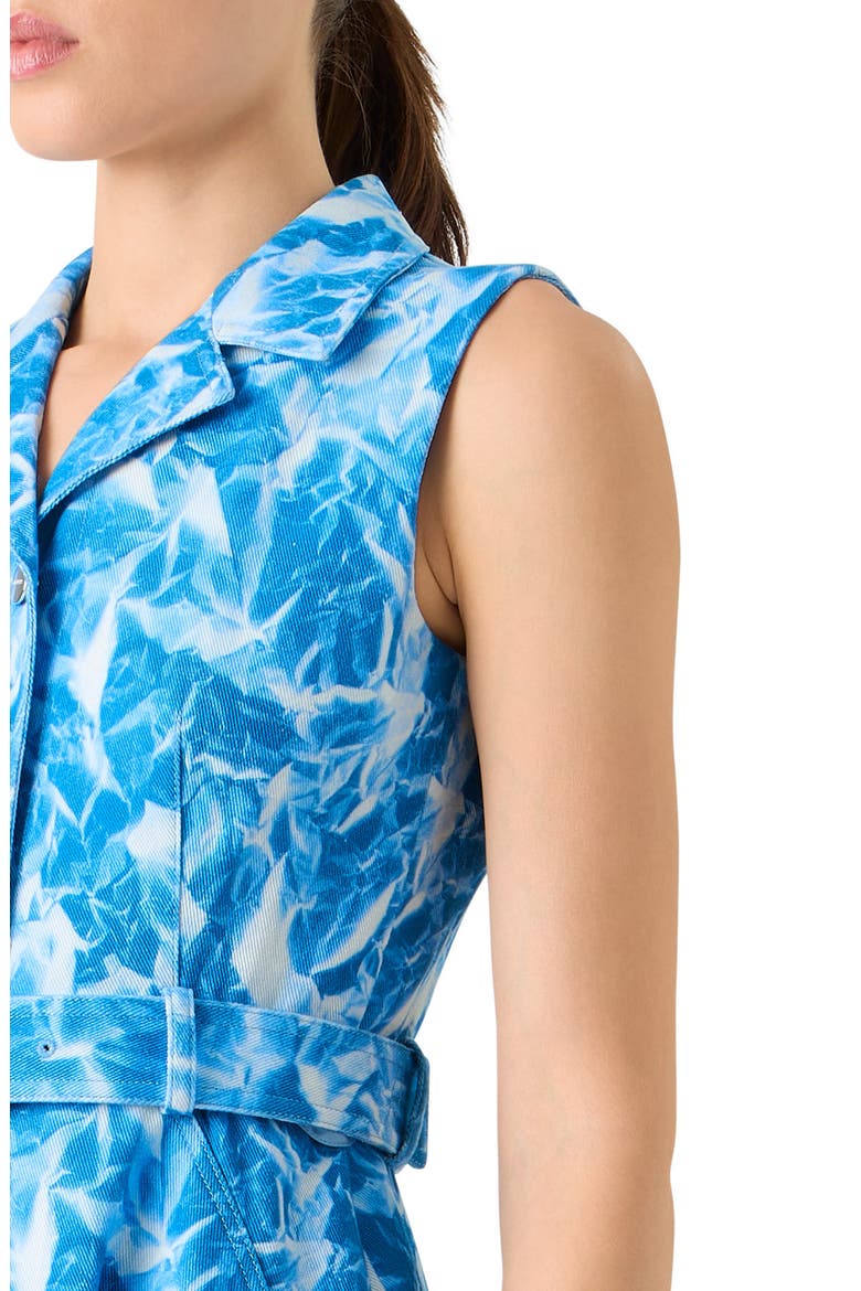 Whitecaps Belted Godet Denim Shirtdress, Alternate, color, TWILIGHT-ECRU