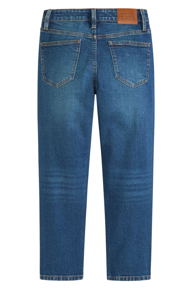 Kids' Five-Pocket Loose Tapered Fit Jeans, Alternate, color, NAVY / WHITE