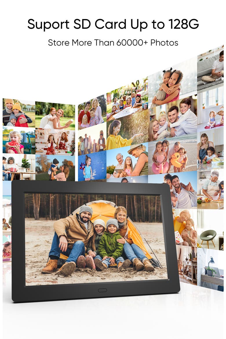 7" Digital Photo Frame, Alternate, color, Black
