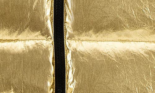 Calonie Kids' Finley Waterproof Metallic Down Puffer Jacket In Gold
