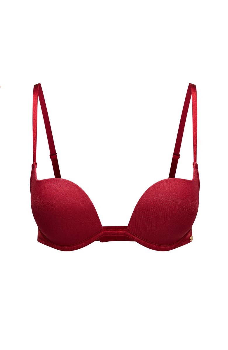 Adore Me Gianina Push Up Plunge Bra, Alternate, color, Dark Red