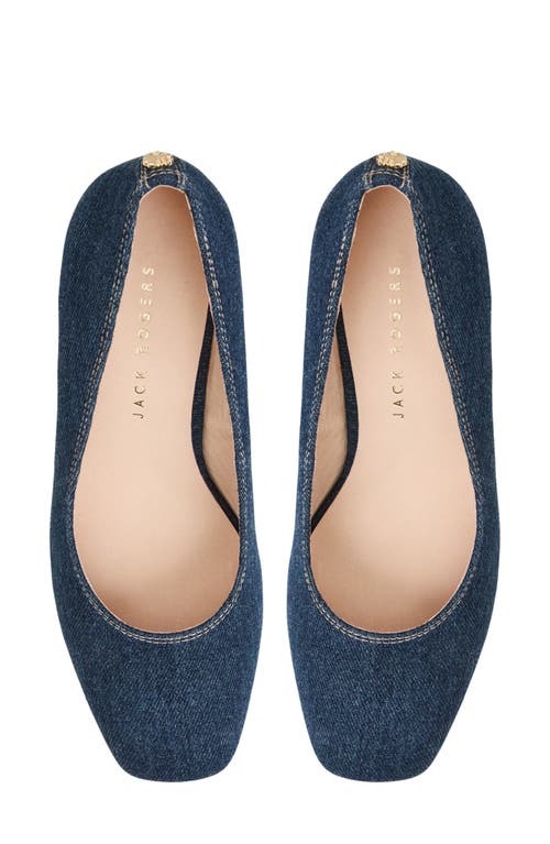 Jack Rogers Lenora Block Heel Pump In Blue