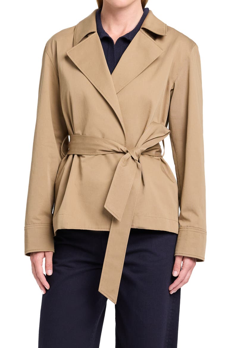 Wrap Me Up Belted Cotton Coat, Main, color, BRITISH KHAKI