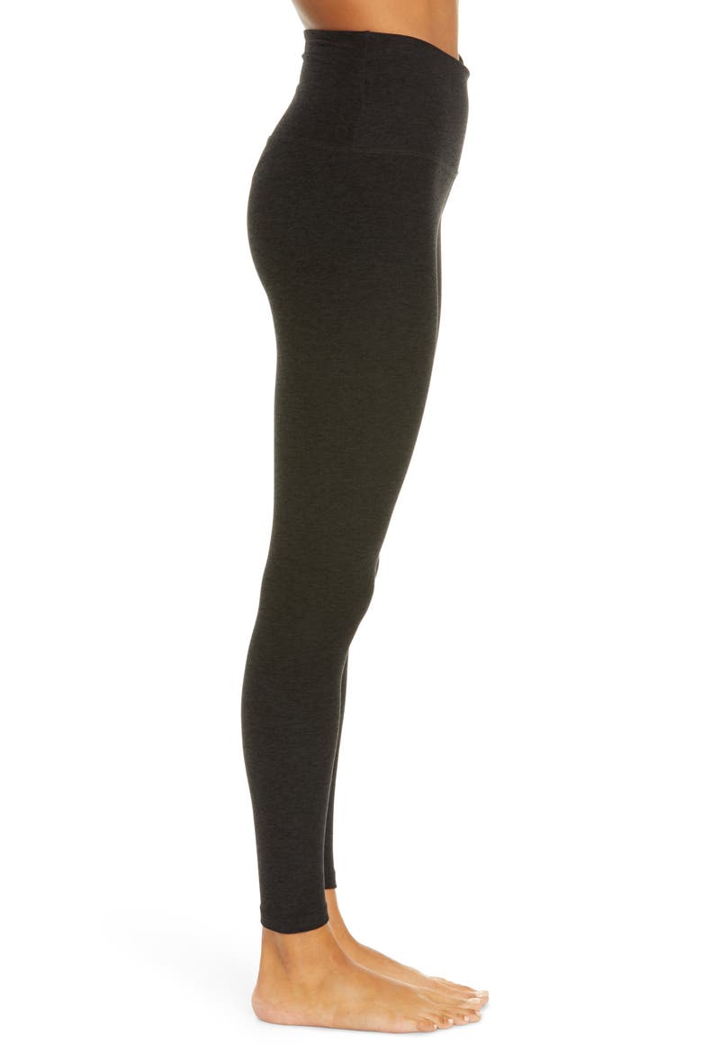 At Your Leisure Space Dye High Waist Midi Leggings, Alternate, color, DARKEST NIGHT
