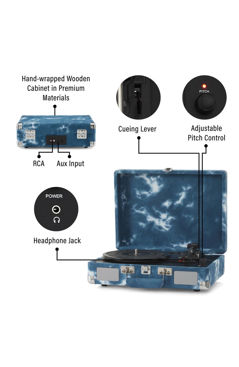 Crosley Radio Cruiser Plus Bluetooth<sup>®</sup> Record Player, Alternate, color, Indigo