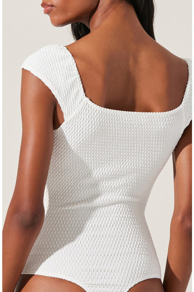 Ninette Textured Bodysuit, Alternate, color, WHITE