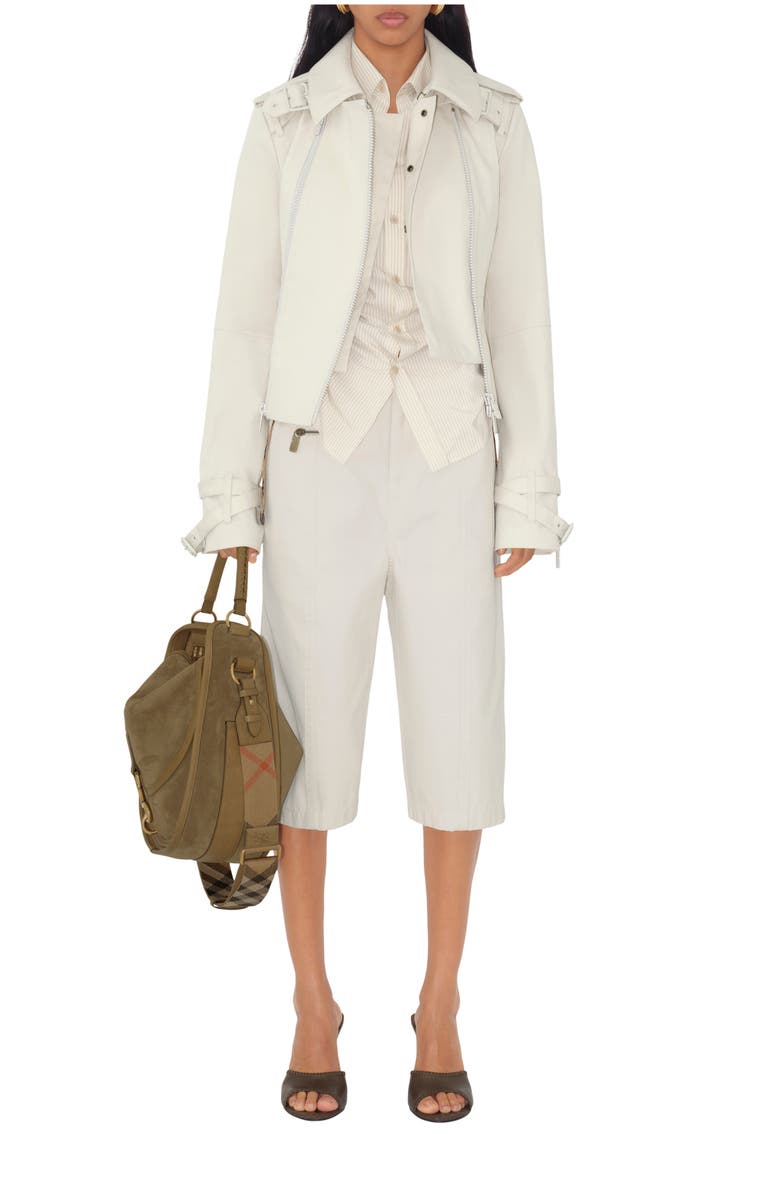 Burberry Bonded Cotton Trench Jacket, Main, color, Sail