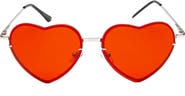 Rad + Refined Tinted Heart Shaped Sunglasses