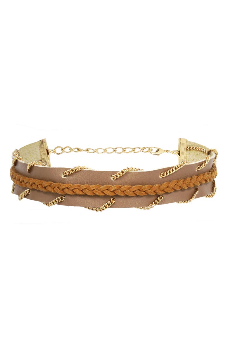 Ettika Braided Rust Choker, Main, color, 