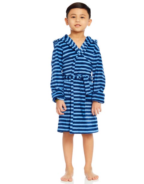 Fleece Print Hooded Robe