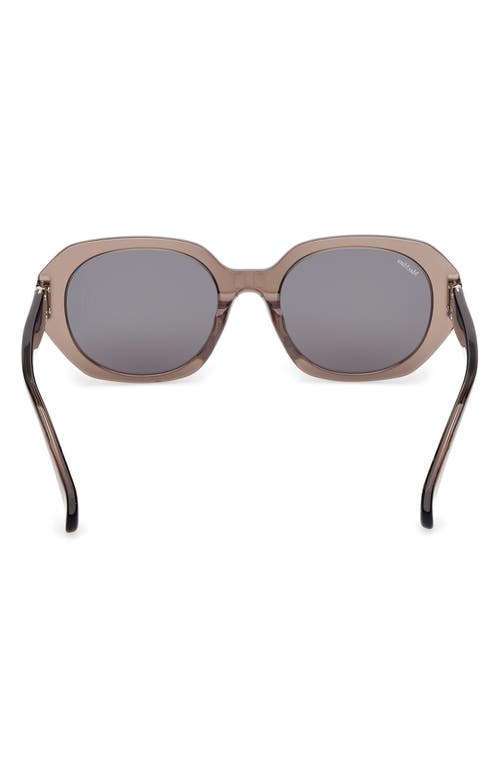 Max Mara 54mm Round Sunglasses In Brown