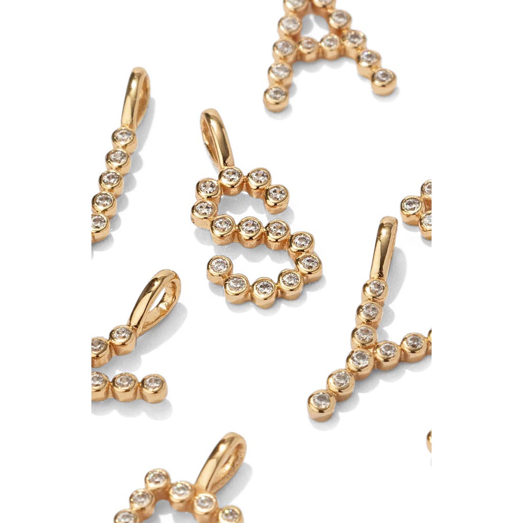 Made By Mary Cz Poppy Charm In Gold