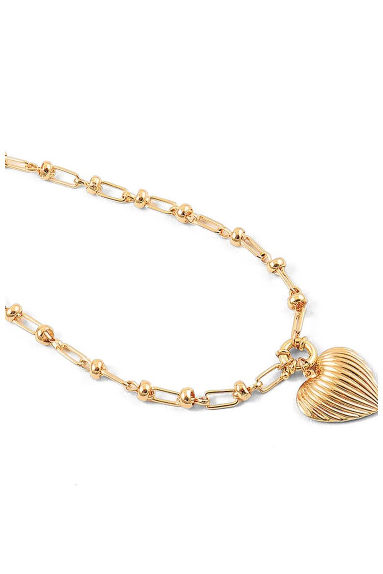 Full Heart Necklace, Alternate, color, Gold