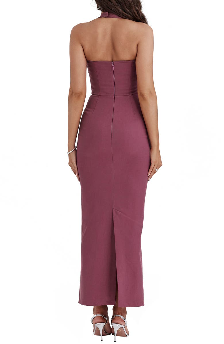 HOUSE OF CB Mia Halter Stretch Crepe Sheath Cocktail Dress, Alternate, color,