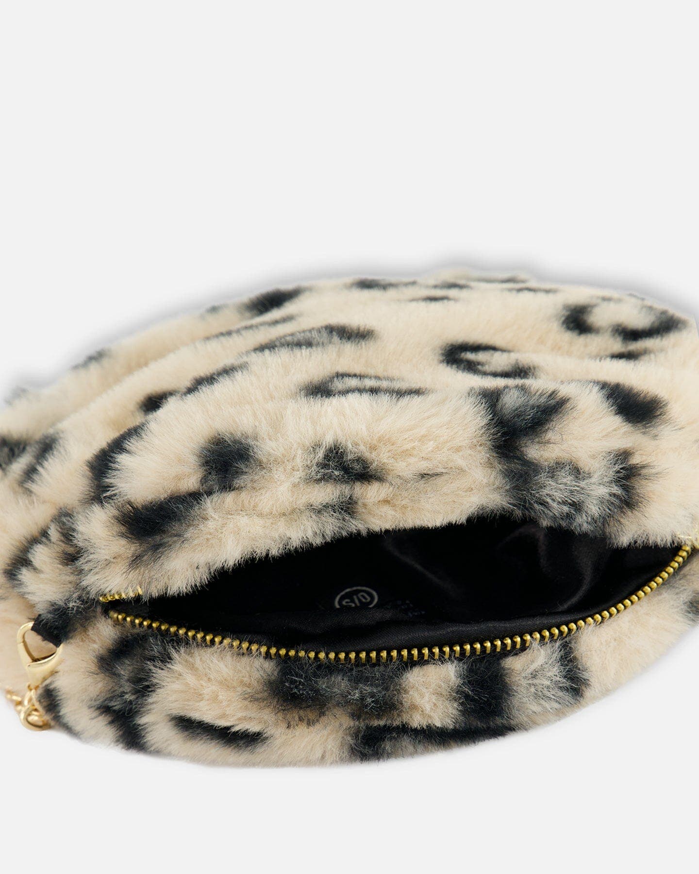 Deux par Deux Girl's Printed Leopard Faux Fur Shoulder Bag, Alternate, color, 