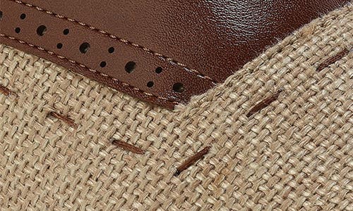 Gino Vitale Cap Toe Oxford In Brown/natural