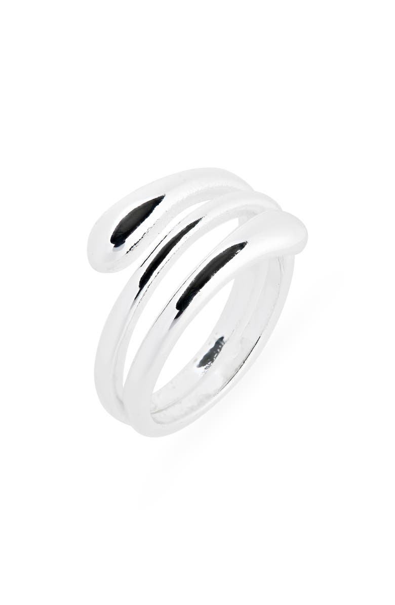NORDSTROM RACK Coil Wrap Ring, Main, color, Silver