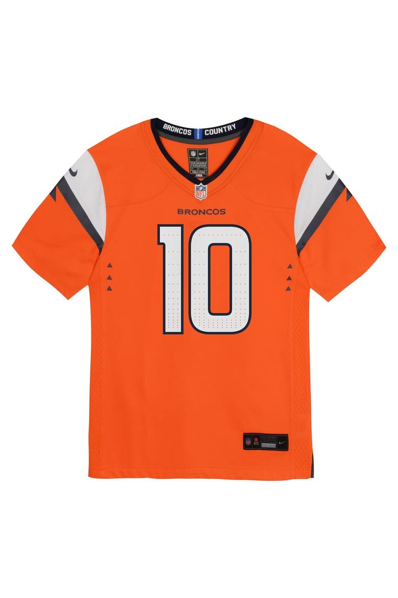 Preschool Nike Bo Nix Orange Denver Broncos Team Player Game Jersey, Alternate, color, Orange