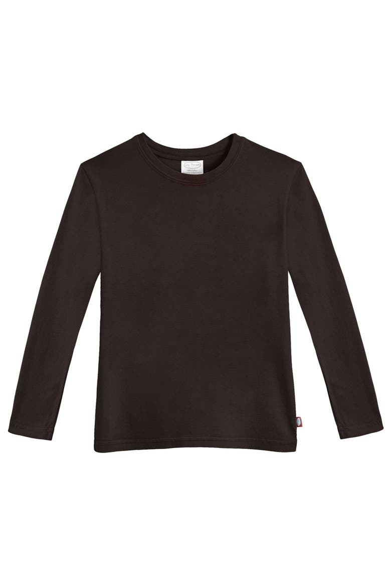 Baby Boys Long Sleeve Soft 100% Cotton Jersey T-Shirt, Alternate, color, Chocolate