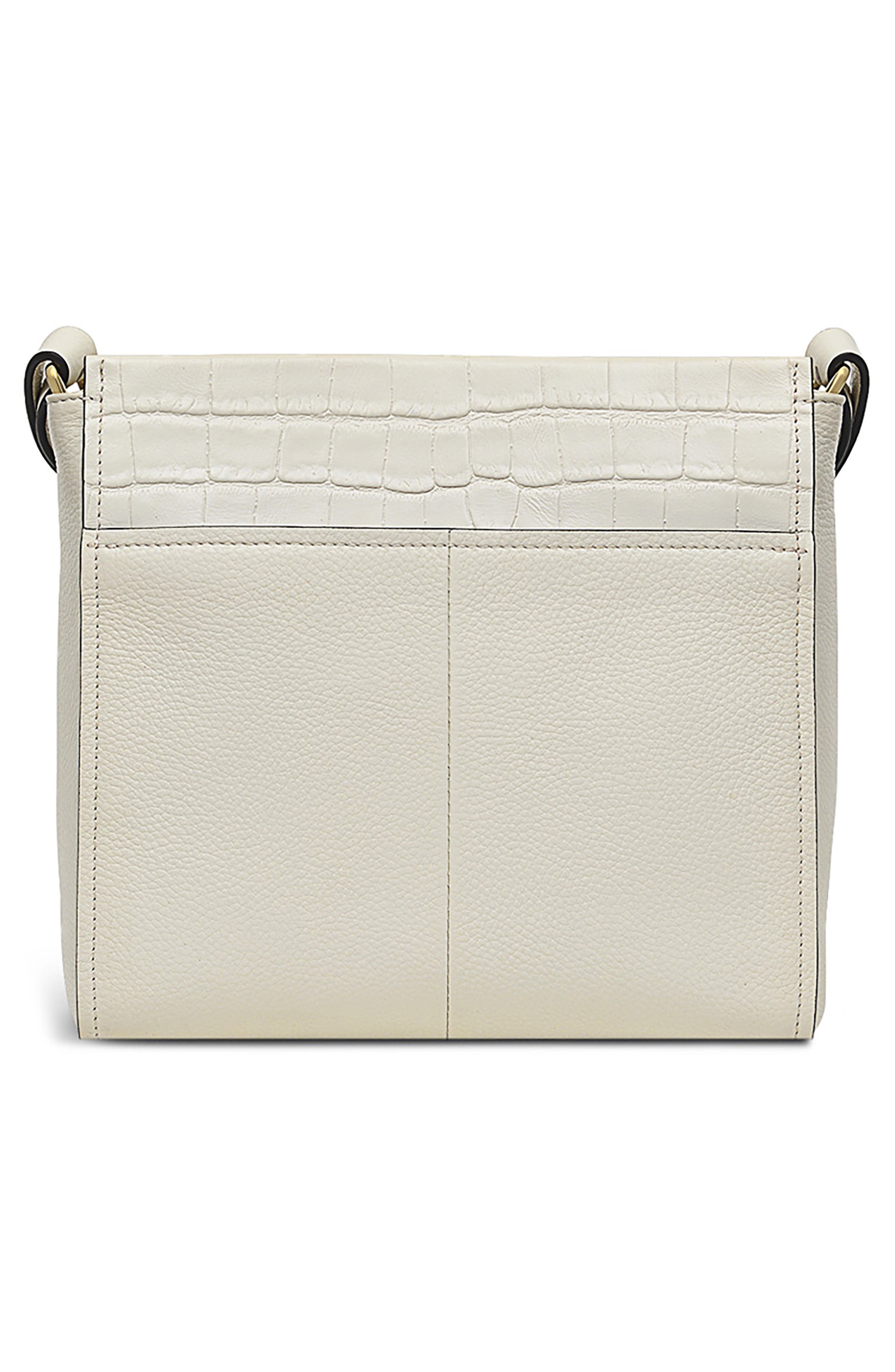 Radley Downtown Croc Embossed Crossbody Bag, Alternate, color, Chalk
