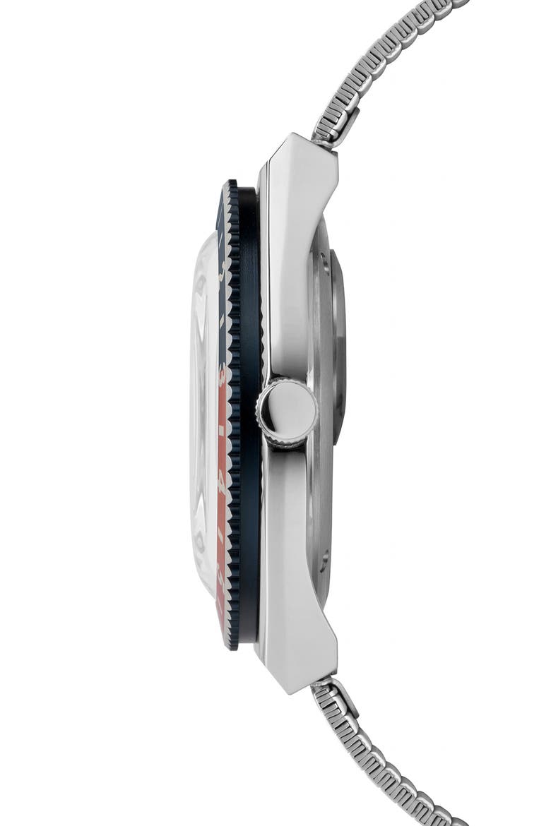Q Reissue Bracelet Watch, 38mm, Alternate, color, SILVER/ BLUE/ RED