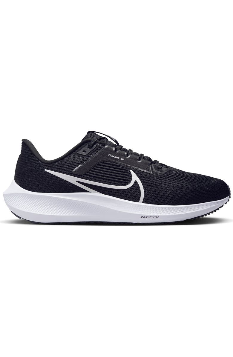 Nike Air Zoom Pegasus 40 Running Shoe, Alternate, color, Black/ White/ Iron Grey