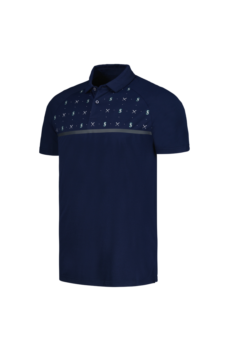 LEVELWEAR Men's Levelwear Navy Seattle Mariners Sector Batter Up Raglan Polo, Alternate, color, Navy