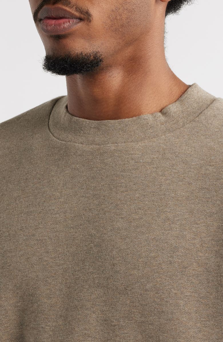 Fear of God Essentials Classic Fit Fleece Crewneck Sweatshirt, Alternate, color, Homestead Heather