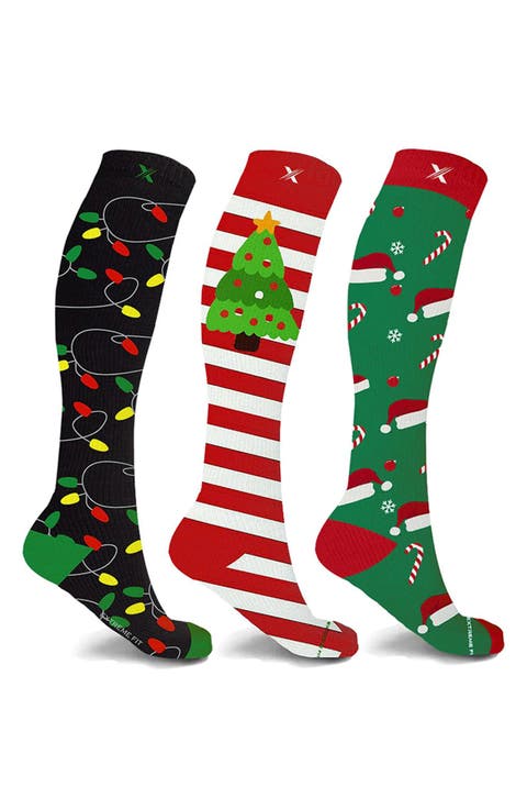 3-Pack Ankle Length Compression Socks