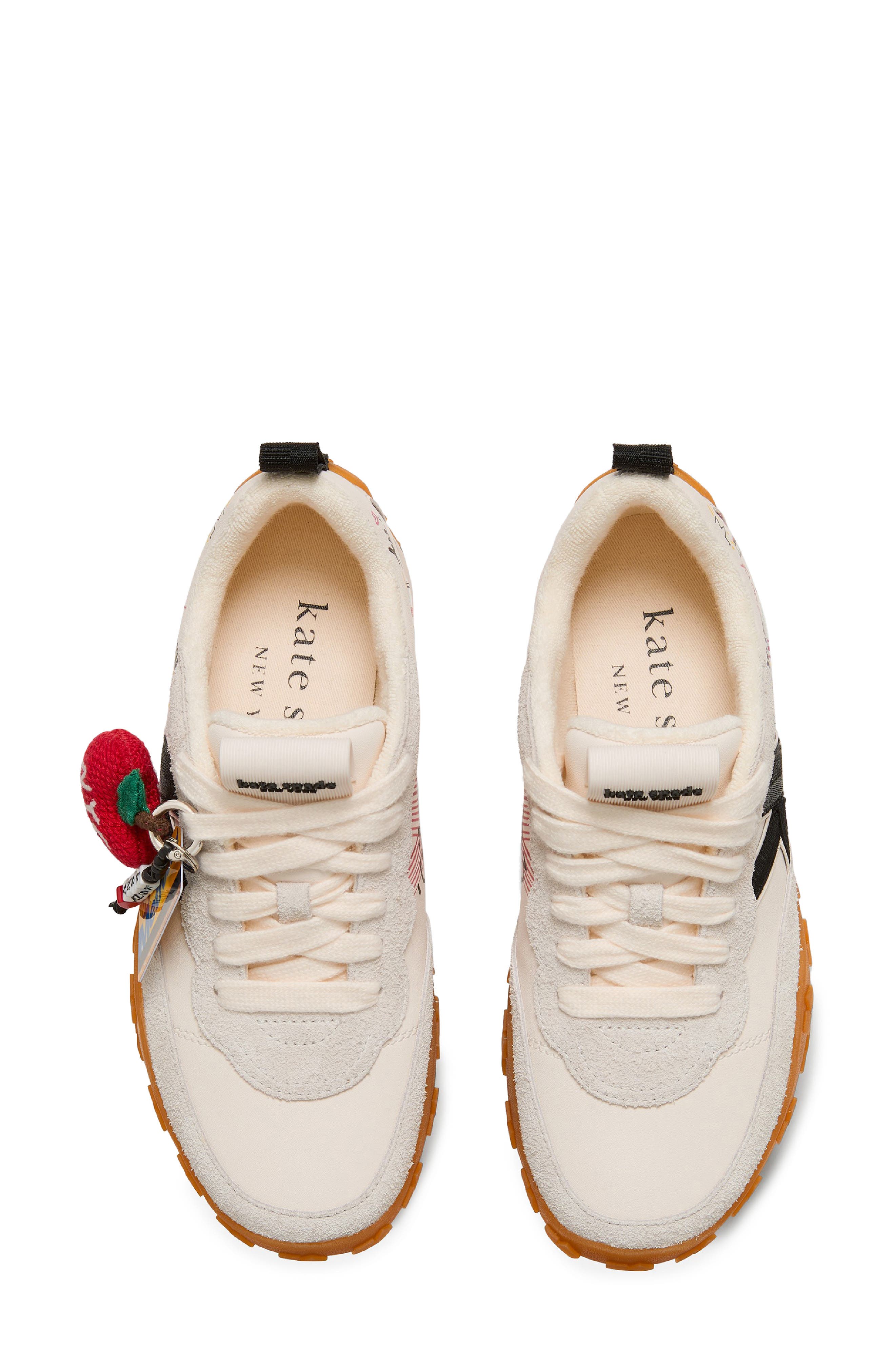 Kate Spade New York k as in kate NYC graffiti sneaker, Alternate, color, Cream Multi