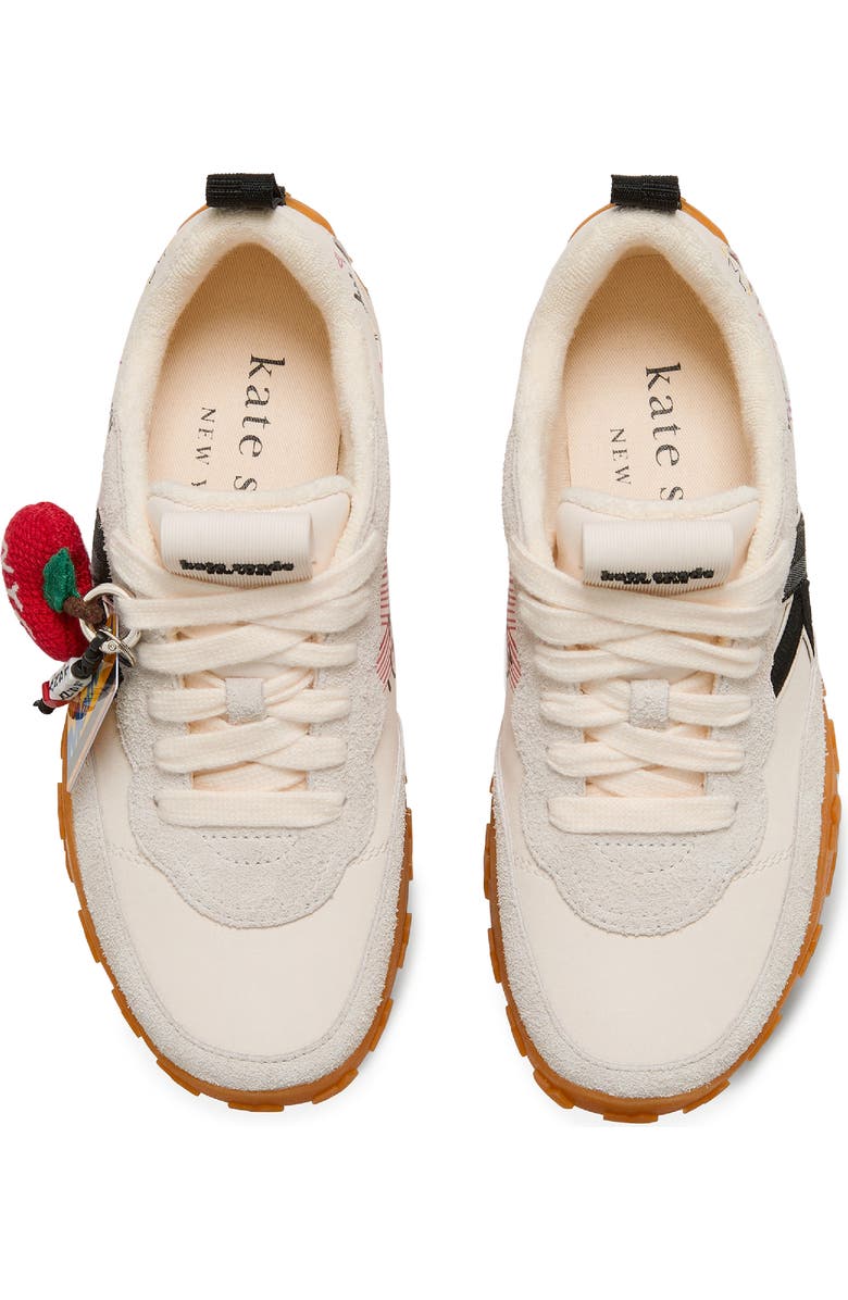 Kate Spade New York k as in kate NYC graffiti sneaker, Alternate, color, Cream Multi