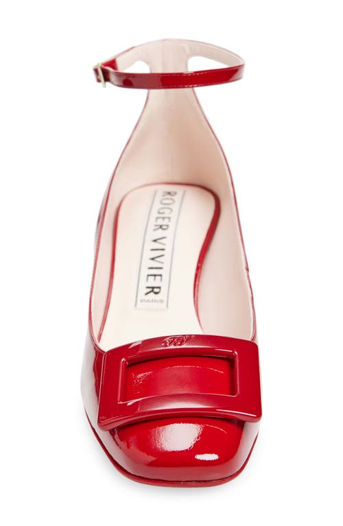 Shop Roger Vivier U Look Ankle Strap Pump In Rubino Scuro