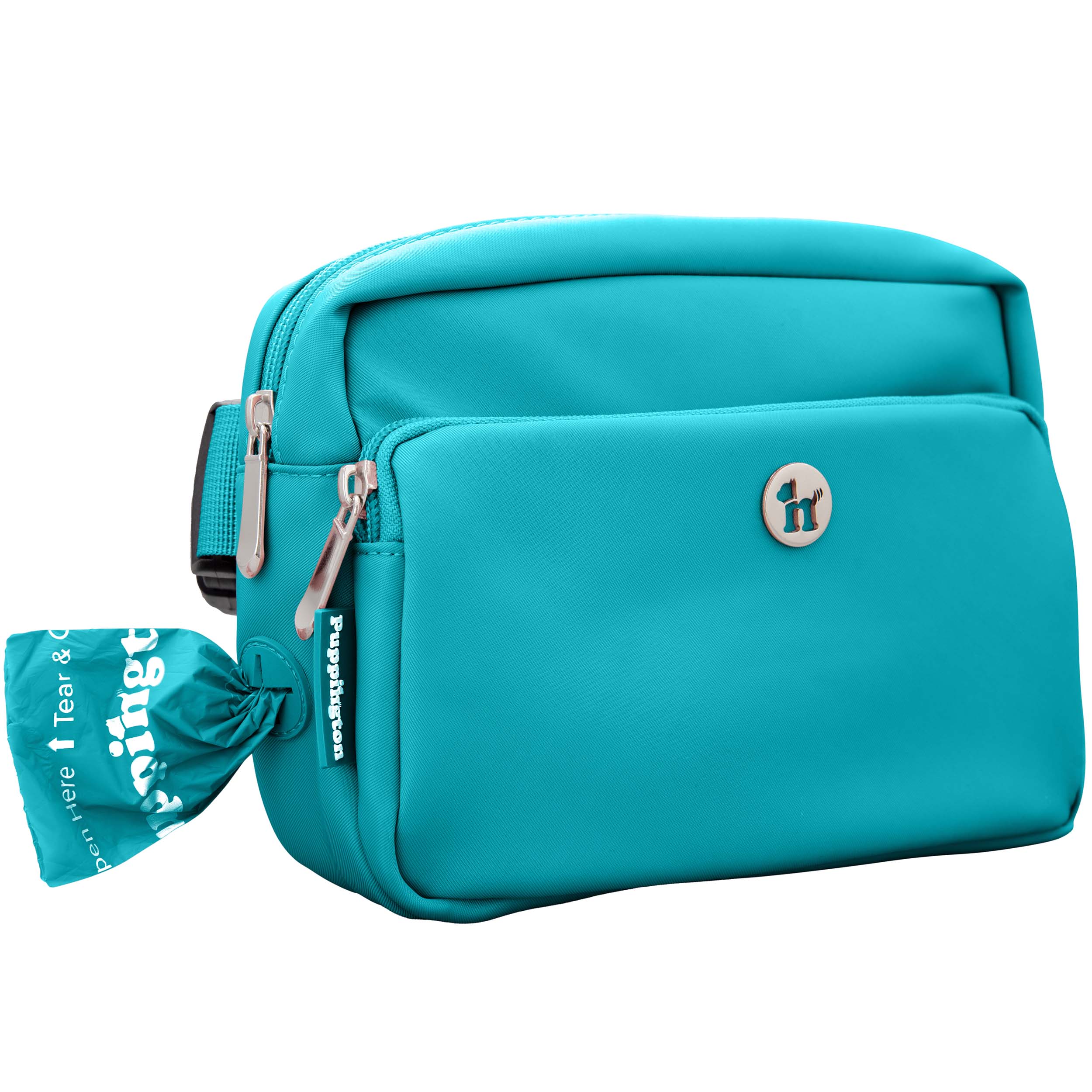 3-in-1 Dog Walking Bag with Waste Bags plus Travel Bowl, Alternate, color, Lagoon Teal