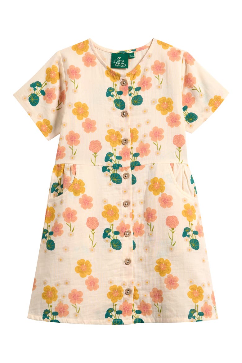 Kids' Flora Short Sleeve Dress, Main, color, CREAM