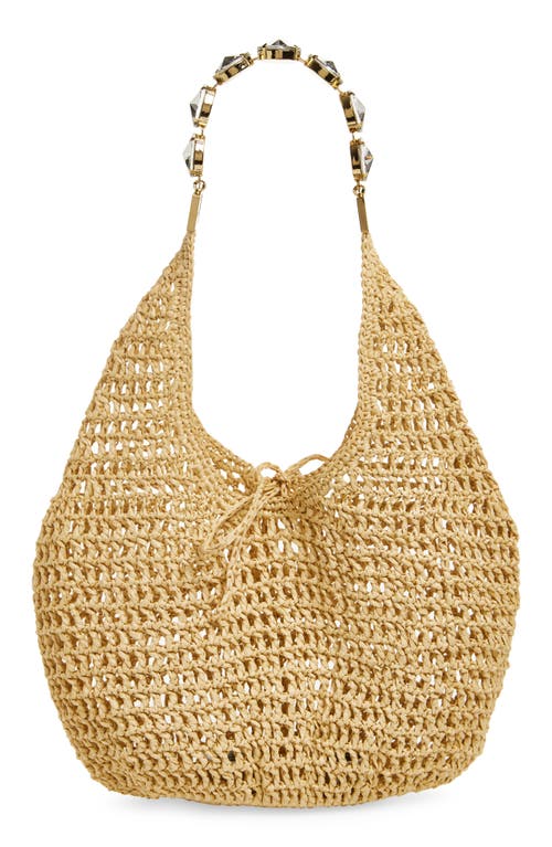 L'alingi Crochet Hobo Bag In Beige