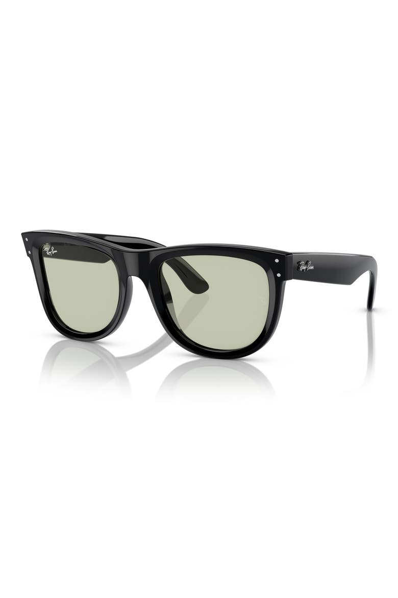 Wayfarer Reverse 53mm Square Sunglasses, Main, color, BLACK