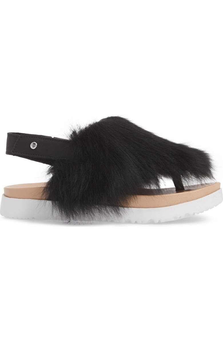 UGG<sup>®</sup> Holly Genuine Shearling Sandal, Alternate, color,