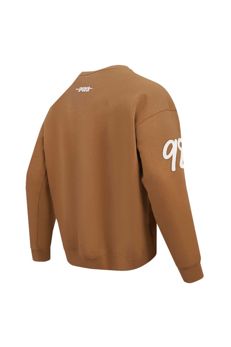 Men's Pro Standard Maxx Crosby Brown Las Vegas Raiders Pullover Crewneck Sweatshirt, Alternate, color, Brown