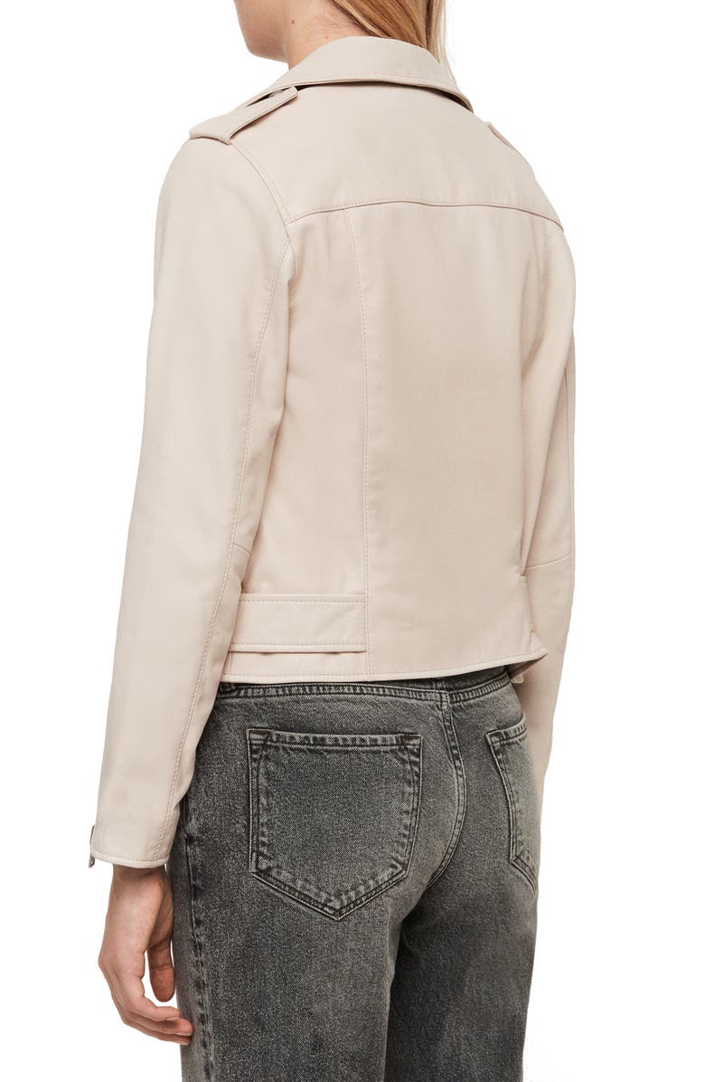 AllSaints Balfern Leather Biker Jacket, Alternate, color, 