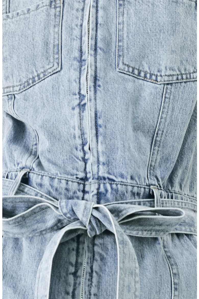 Zip Denim Romper, Alternate, color, LIGHT DENIM