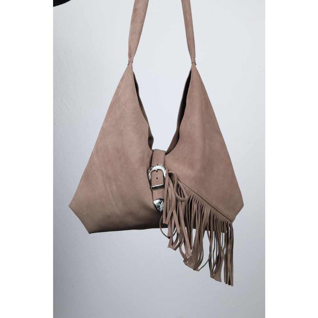 Forever & Always Shoes Rosalin Leather Tassel Shoulder Bag In Brown