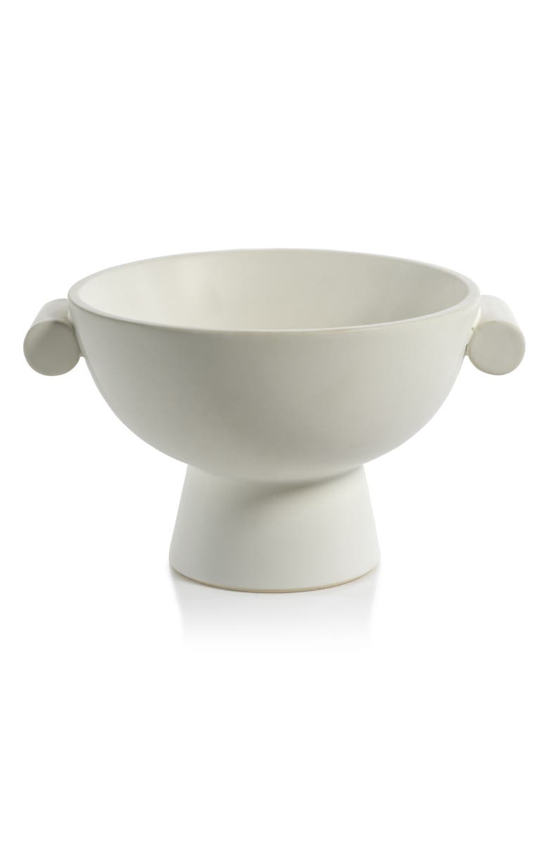 Zodax Braga Matte Ceramic Bowl, Main, color, White