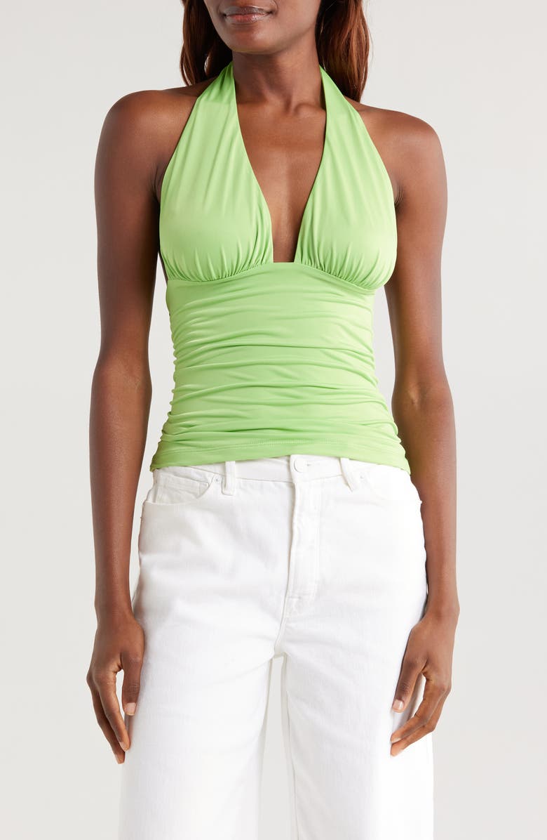 Good American Slinky Jersey Halter Top, Main, color, 