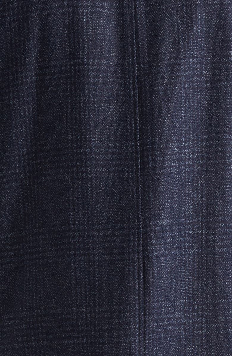 Herno Glen Plaid Water Resistant Wool & Silk Tweed Topcoat, Alternate, color, Blue Navy