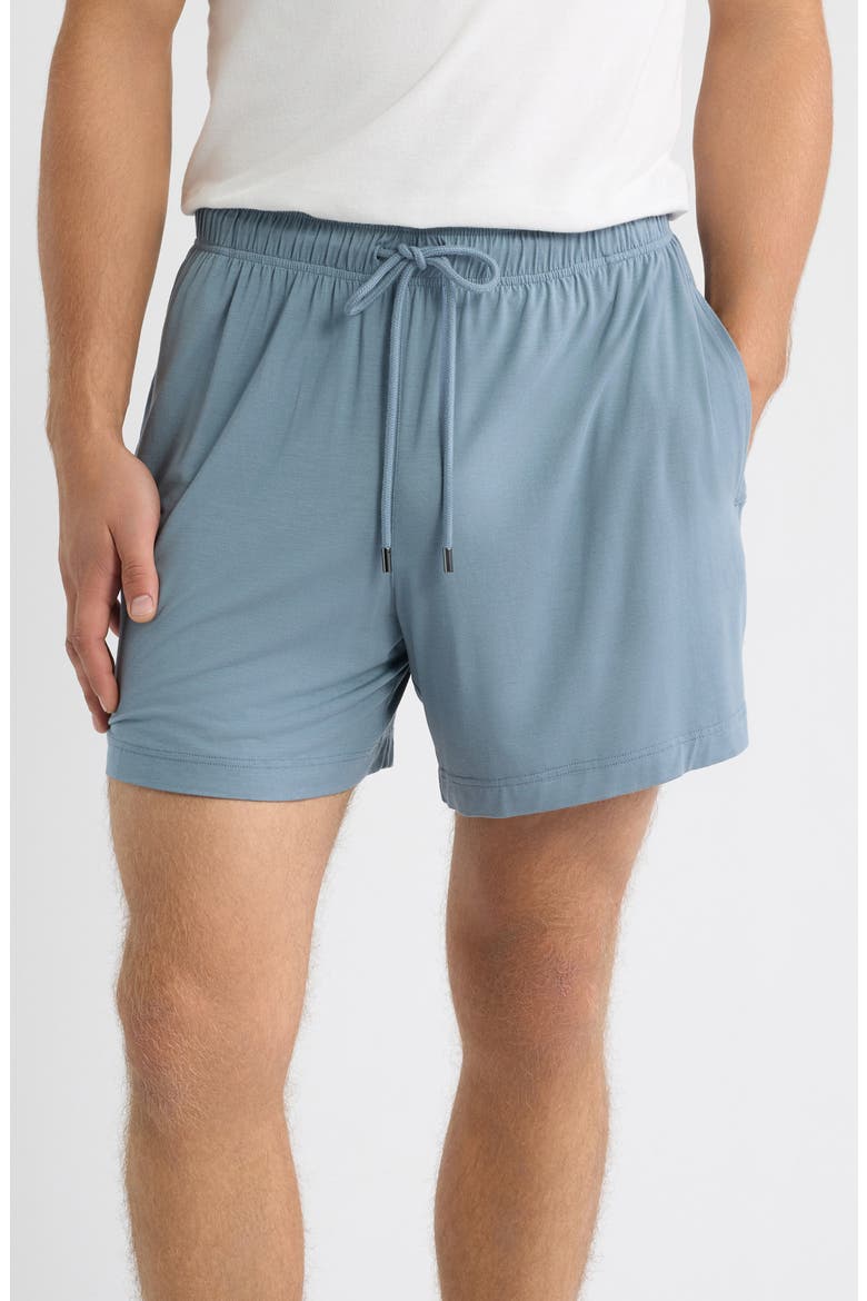Stretch Modal & Silk Sleep Shorts, Main, color, AIR FORCE BLUE